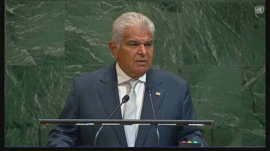 El presidente José Raúl Mulino ante la Asamblea General de la ONU.