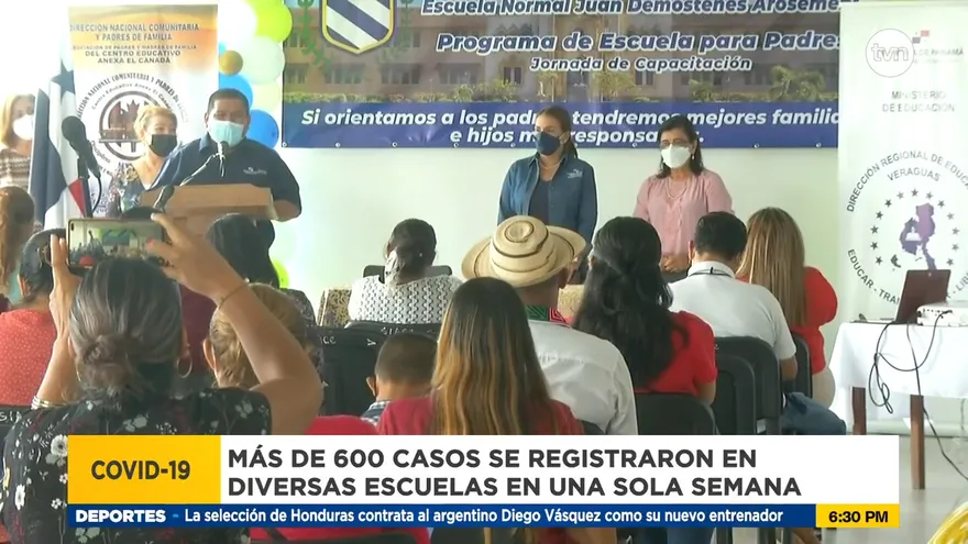 Quinta ola ha generado 600 nuevos infectados en centros escolares de Veraguas