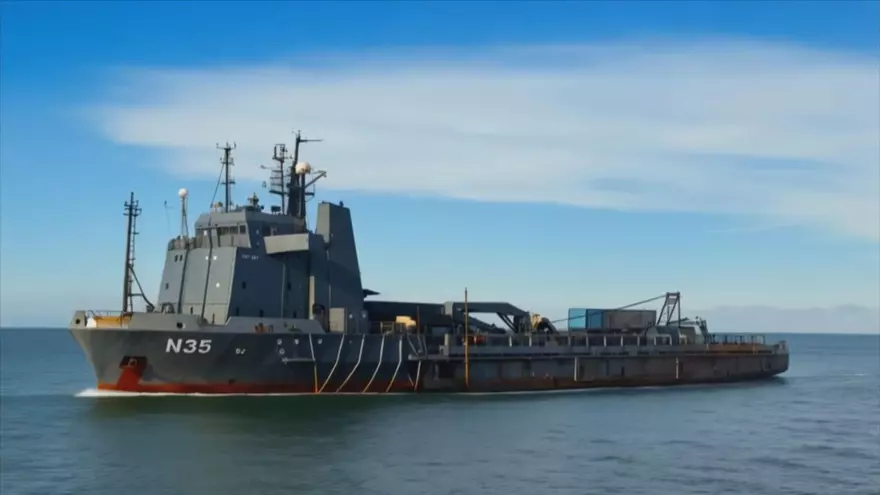 El buque N35 con bandera panameña.