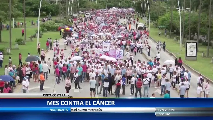 Con tradicional marcha se inicia el mes contra el cáncer