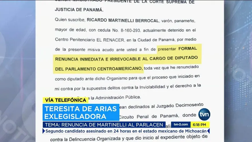 Teresita de Arias: ‘Martinelli quiere tomarle el pelo a la justicia’