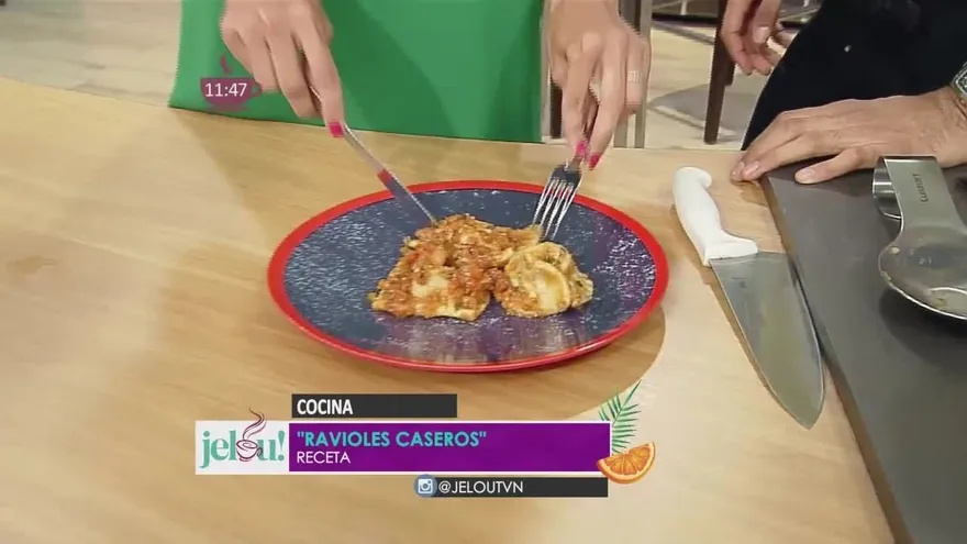 Raviollis de carne de pasta fresca. ¡Si preparamos la pasta desde 0!