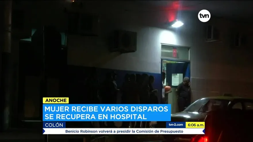 Mujer resulta herida de bala en Colón