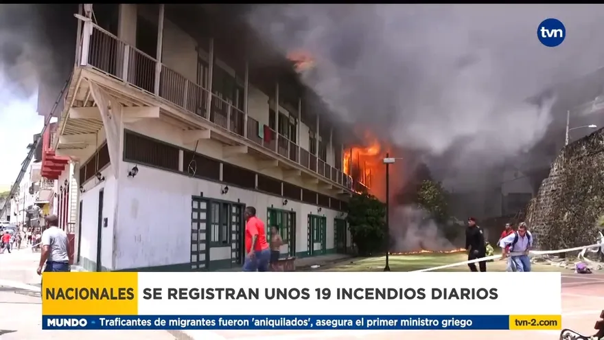 Se registran 19 incendios diarios en Panamá