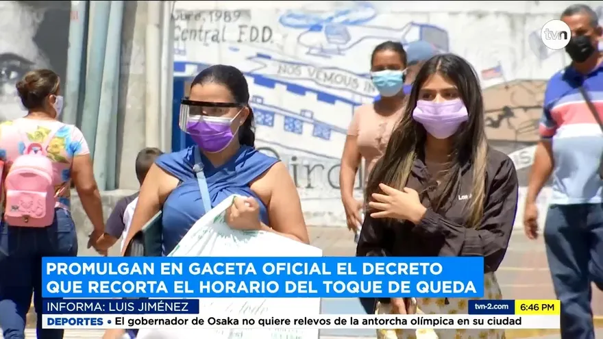Promulgan decreto sobre horario de toque de queda