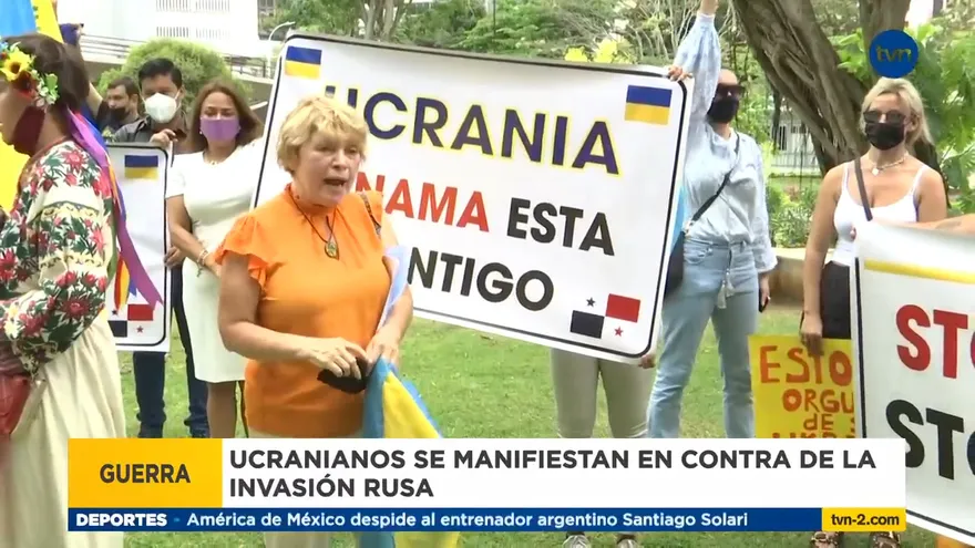 Ucranianos se manifiestan en parque Urracá