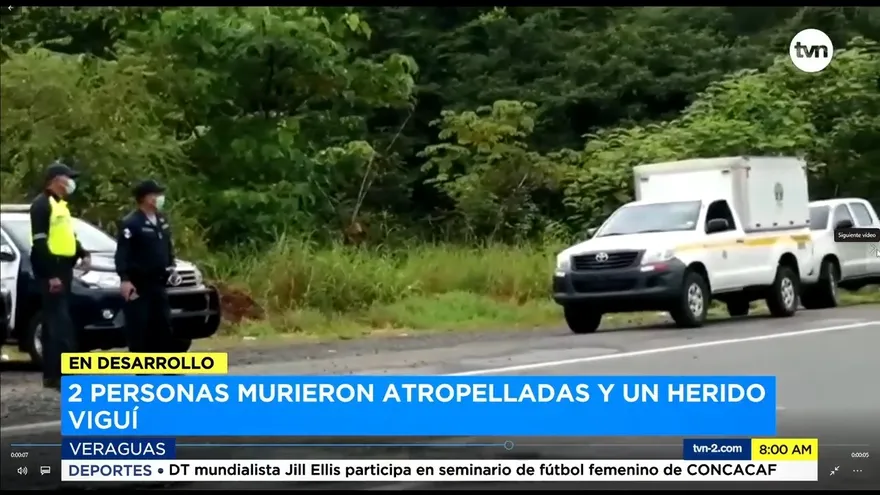 Dos muertos en atropello en Veraguas