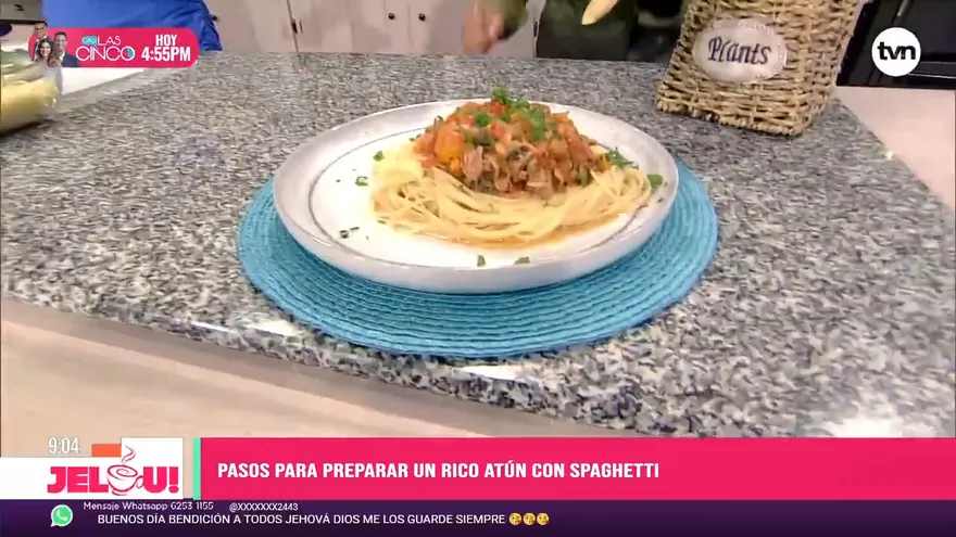 Receta: Atún con spaghetti