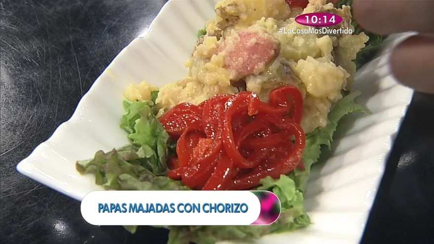 Receta - Papas majadas con Chorizo