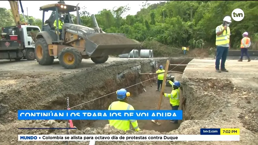 Sigue trabajos de voladura en Loma Cová