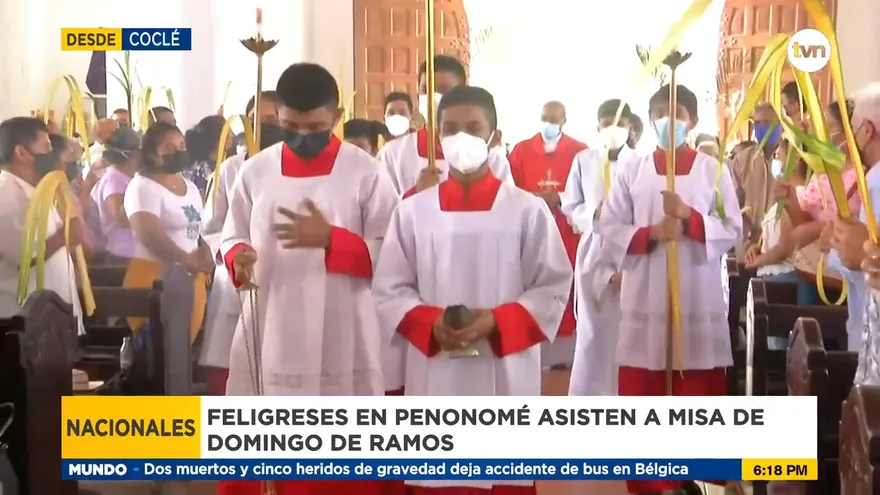 Católicos en Penonomé participan del Domingo de Ramos