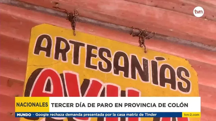 Pérdidas económicas en tercer día de paro en Colón