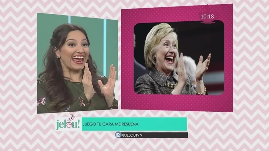 Natalia y su mueca igualita a "Hillary Clinton"