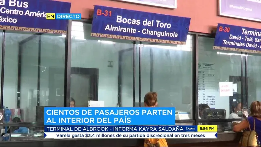 Alrededor de 400 mil personas utilizarán la Terminal de Albrook en carnaval