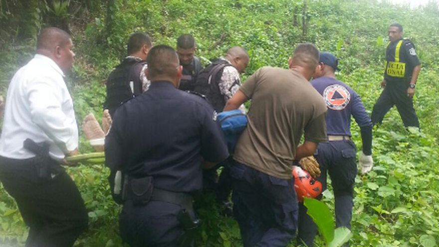 El joven fue rescatado por equipo del Sinaproc
