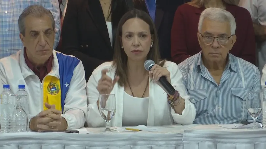 María Corina Machado en conferencia de prensa