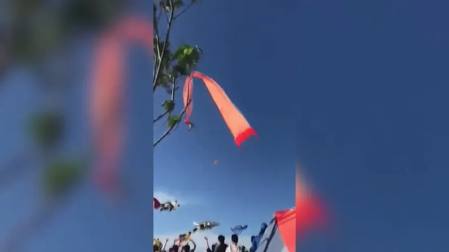 Una cometa levanta por el aire a una niña de 3 años en Taiwán