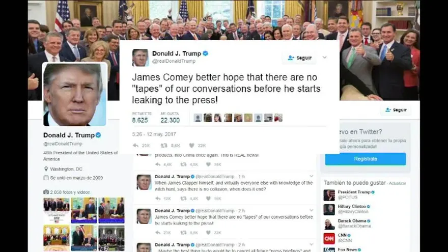 Trump amenaza al director del FBI ante posibles filtraciones a la prensa