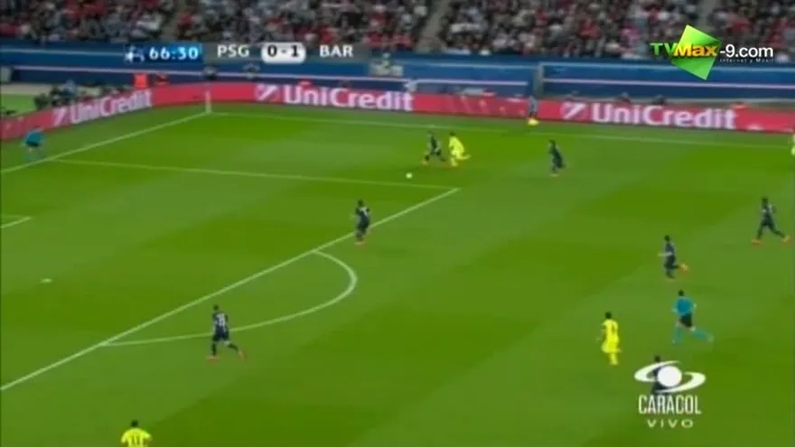 Golazo de Suárez - PSG 0-2 Barcelona