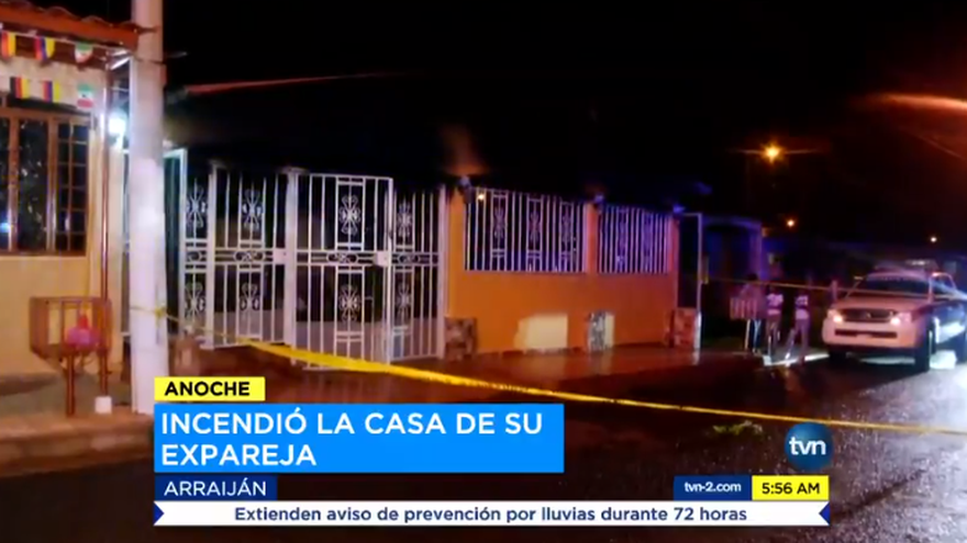 La residencia incendiada