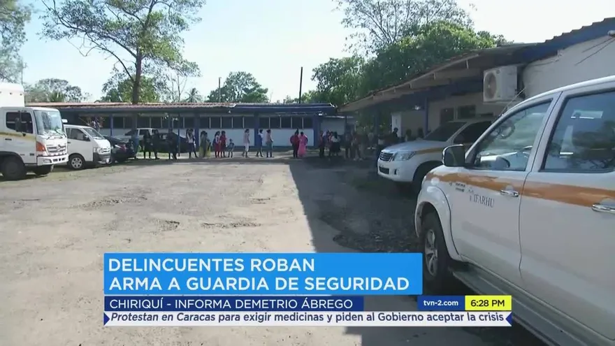 Delincuentes roban arma a guardia de seguridad en Chiriquí