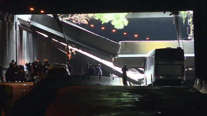 Cae parte de un túnel en Rio de Janeiro por lluvias