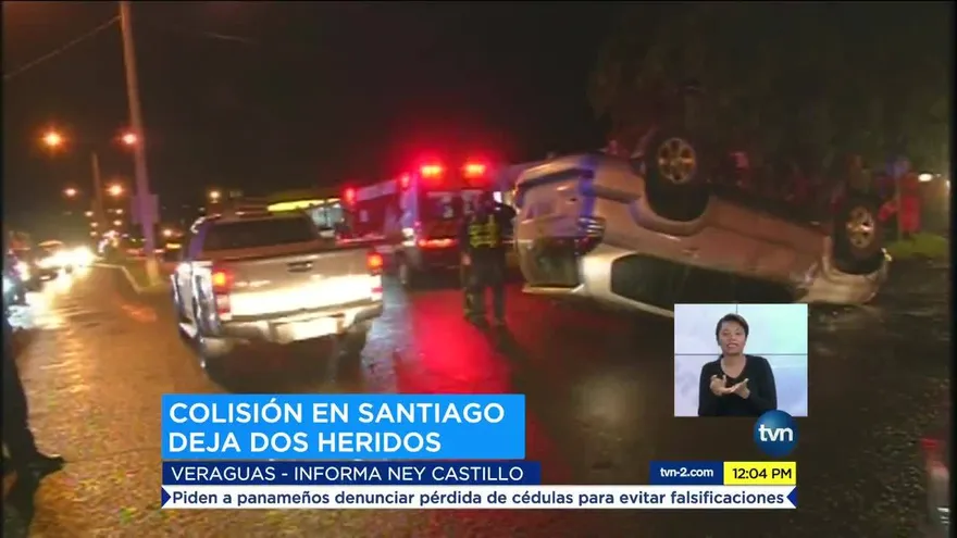 Colisión deja heridos en Santiago