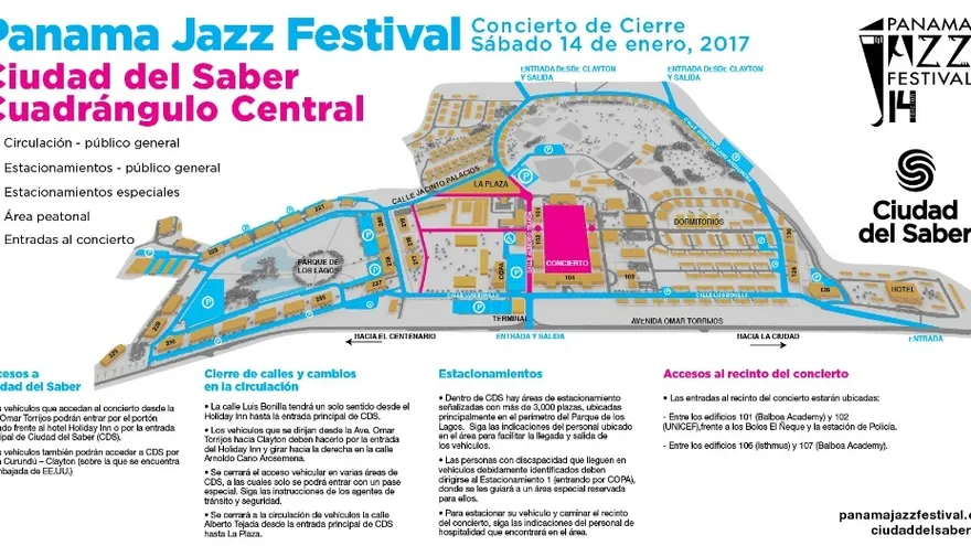 Habrá servicio de transporte para el cierre del Panama Jazz Festival