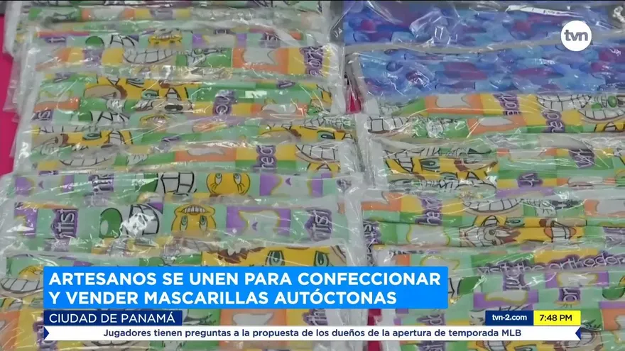 Artesanos se unen para confeccionar y vender mascarillas autóctonas