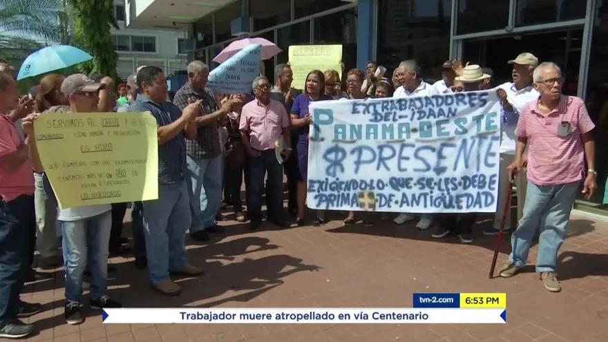 Extrabajadores del Idaan reclaman cancelación de protestaciones laborales pendientes