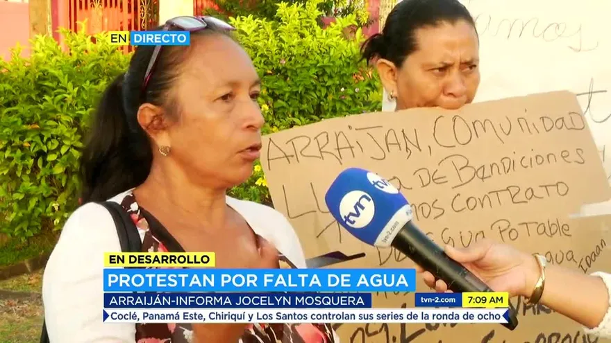 Protestas por falta de agua potable en Arraiján
