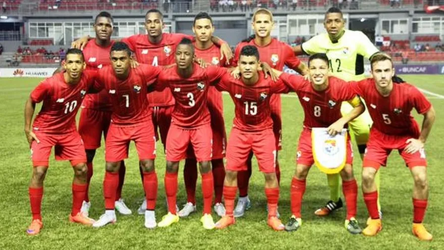 Algunos jugadores del equipo sub-23 de Panamá