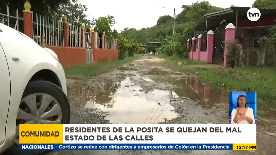 Residentes de La Posita en Chiriquí denuncian mal estado de camino