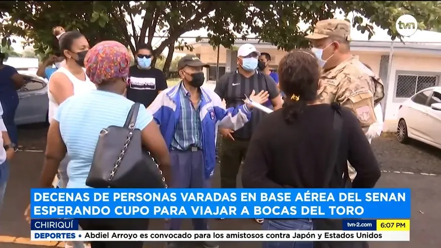 Personas en Chiriquí esperan traslado hacia Bocas del Toro