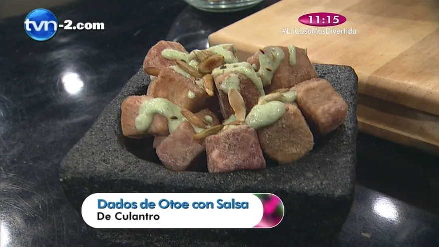 Receta - Dados de Otoe en salsa de culantro