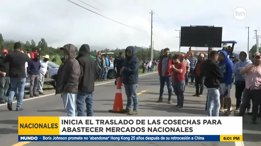 Inician traslados de cosechas desde Chiriquí tras finalizar el paro