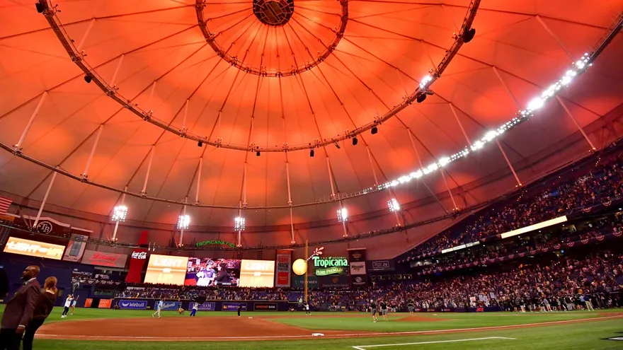 Vista interior del Tropicana Field de Tampa