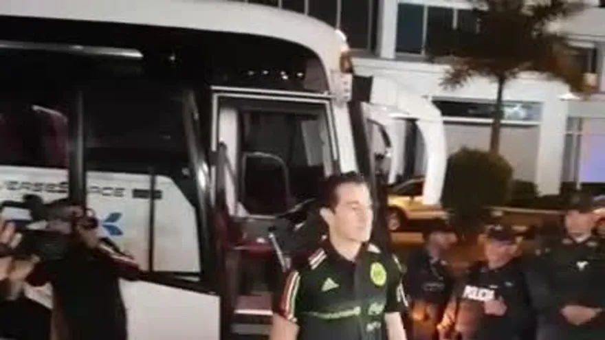 Llegada de México para el partido contra Panamá