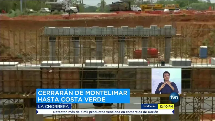 Cierre parcial de autopista por construcción de puente en Costa Verde