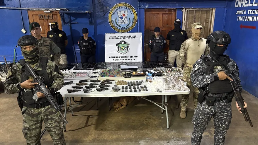 Decomisan armas y drogas en cárcel de Colón