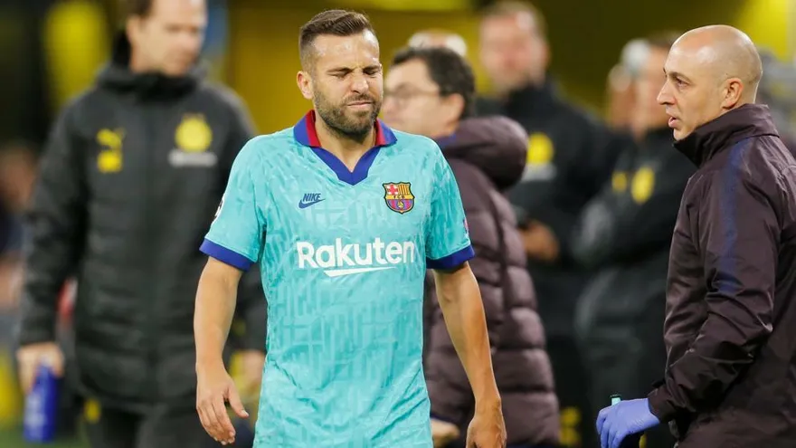 Jordi Alba sufre una lesión muscular en el muslo izquierdo