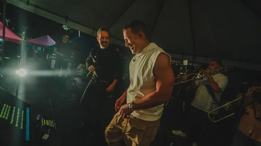 Alberto y Ricardo Gaitán en uno de los eventos de Nuestra Calle Latina