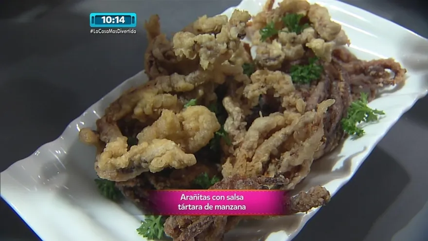 Arañitas con salsa tártara de manzana