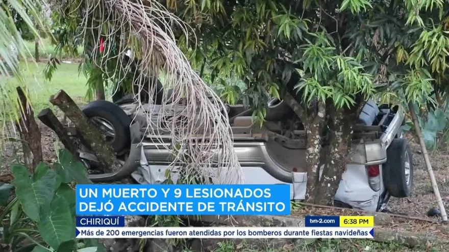 Siete muertos por accidentes de tránsito en Navidad