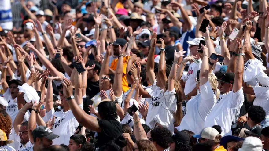 Fanáticos durante el partido del Mundial de Clubes entre Real Madrid y Pachuca