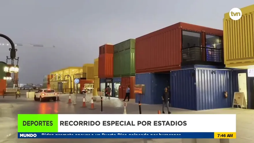 Recorrido por estadios y construcciones con contenedores en Catar