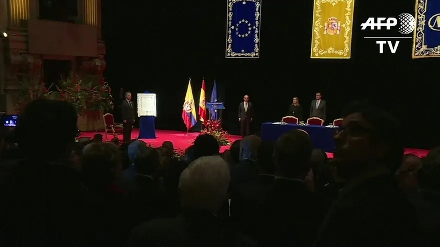 Presidente colombiano premiado en España