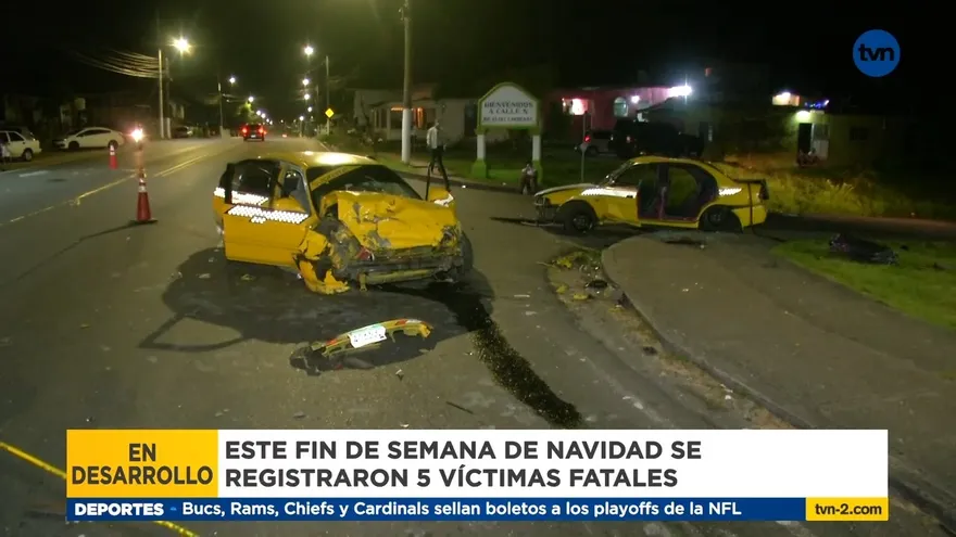 Cinco víctimas fatales en accidentes de tránsito