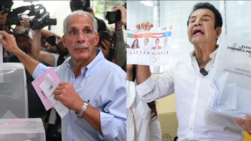 Empresario Nasry Asfura y el animador de televisión Salvador Nasralla