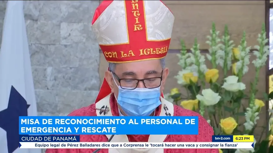 Misa de reconocimiento al personal de emergencia y rescate